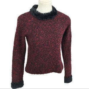 Kenzie Red & Black Textured Sweater – Size M